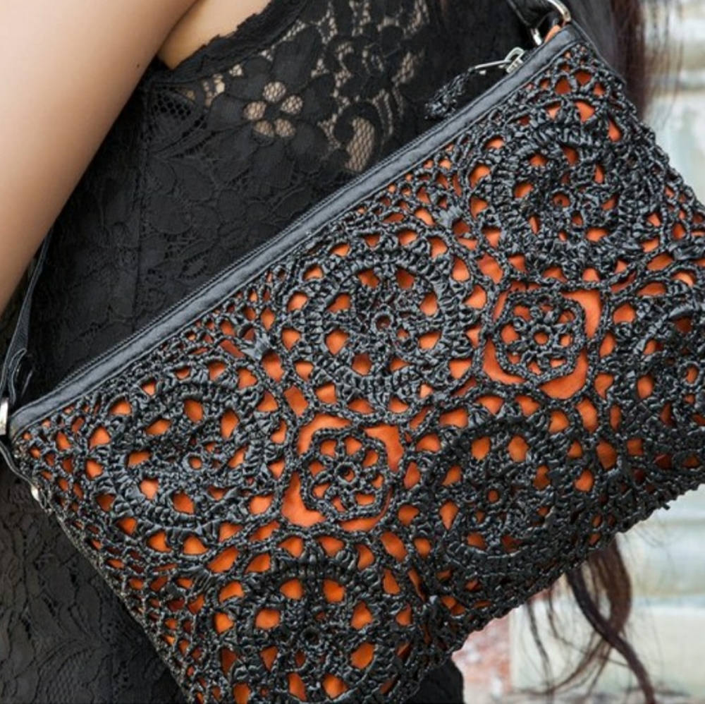 NWT- Smateria 'Upcycled' Zippered Evening Bag